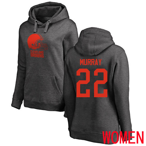 Cleveland Browns Eric Murray Women Ash Jersey #22 NFL Football One Color Pullover Hoodie Sweatshirt